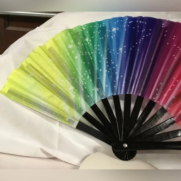 FairySandy Large Rave Fan. 25” wide. 15” Tall. New - Picture 3 of 4